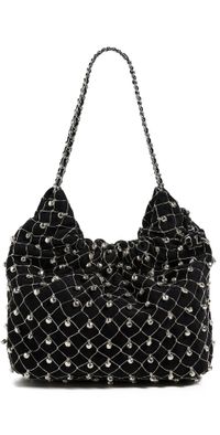 Tory Burch Fleming Bell Mini Hobo Bag Black One Size