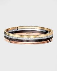 Quatre Classique 18K Gold Brown PVD & Diamond Bangle