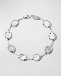 Mini Oval Slice Chain Bracelet in Sterling Silver