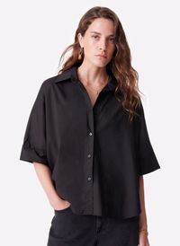 Vanessa Bruno - Chemise courte col classique - Taille 44 - Noir