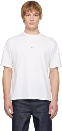 A.P.C. White Boxy Micro Logo T-shirt