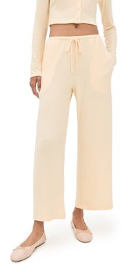 Leset Lauren Crop Drawstring Pants Vanilla M