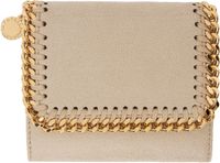 Stella McCartney Beige Falabella Small Flap Wallet