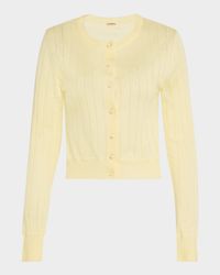 Pointelle Silk Cardigan