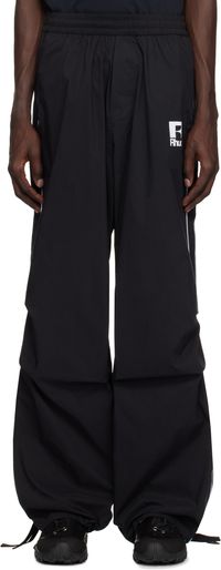 Rhude Black Piping Parachute Track Pants