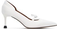 SHUSHU/TONG White Vintage Pointed-Toe Heels