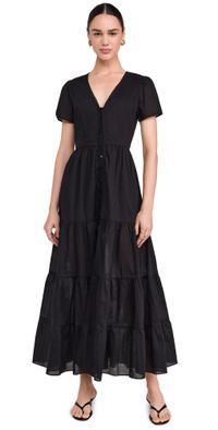 Playa Lucila Button Maxi Dress Black M