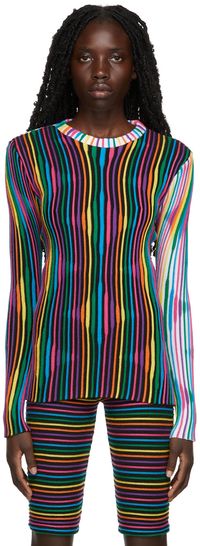 ANDREJ GRONAU SSENSE Exclusive Multicolor Merino Wool Long Sleeve T-Shirt