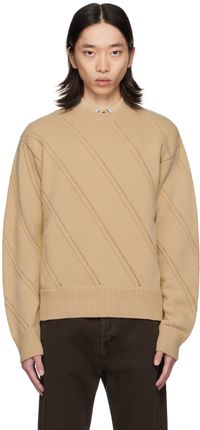 Ferragamo Beige Virgin Wool Sweater