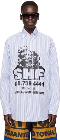 Sky High Farm Workwear Blue SHF Chicken Shirt