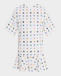 Iherko Mirror Embroidered Mini Dress