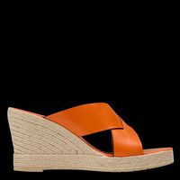 Mon Soulier - Mules compensées en cuir - Taille 41 - Orange