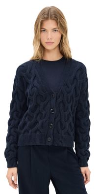 ATM Anthony Thomas Melillo Cotton Cashmere Air Cardigan Midnight XL