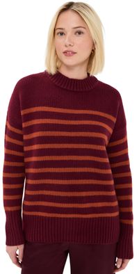 La Ligne Marin Sweater Burgundy/Rust XS