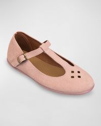 Girl's Suede T-Bar Flats, Baby/Toddler/Kids