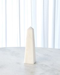 Medium White Alabaster Obelisque