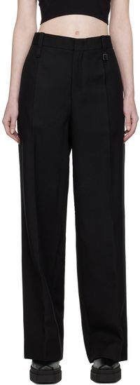 WOOYOUNGMI Black Creased Trousers