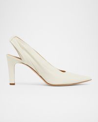 90mm Amari Leather Slingback Pumps