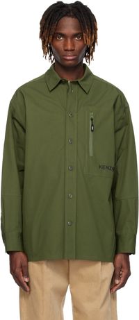 Kenzo Chemise surdimensionnée verte - BOKE FLOWER 2.0