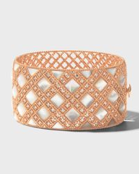 Palazzo 18k Rose Gold Diamond and Mother-of-Pearl Bangle