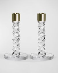 Carat Brass Candlesticks, Set of 2