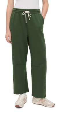 perfectwhitetee Structured Fleece Barrel Pants Fern Green XL