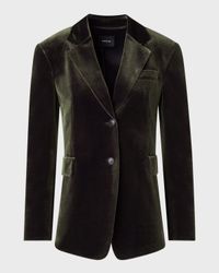 Taddeo Stretch Velvet Blazer Jacket