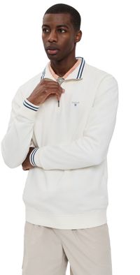 Barbour Barbour Rosford Half Zip Sweatshirt Whisper White M