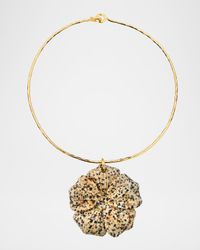 Dalmatian Jasper Flower Collar