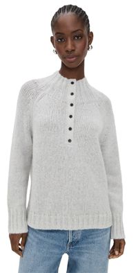 OGD One Grey Day Alder Henley Pullover Heather Grey L