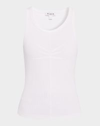 Darts Stretch Cotton Tank Top