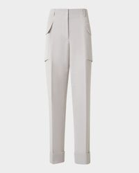 Marley Cropped Cotton-Linen Cargo Pants