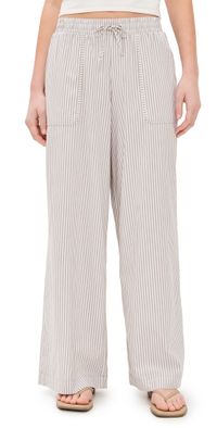 Splendid Splendid x Cella Jane Poplin Stripe Pants Wood/White XS