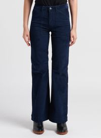 Acquaverde - Pantalon évasé en coton mélangé - Taille 30 - Bleu