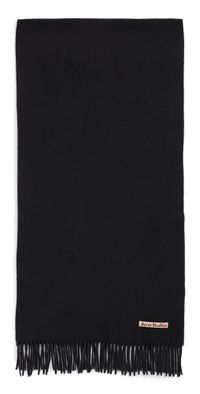 Acne Studios Oversized Fringe Wool Scarf Black One Size