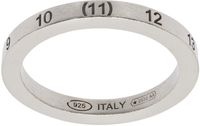 Maison Margiela Bague argentée à logo numérique