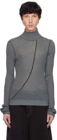 Isa Boulder SSENSE Exclusive Gray Bow Sweater