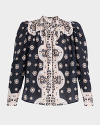 Artemis Printed Long-Sleeve Blouse