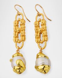 Link Freshwater Pearl Drop Earrings