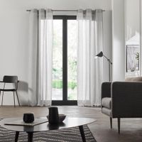 Madura - Voilage à oeillets - Taille 350x298 - Gris