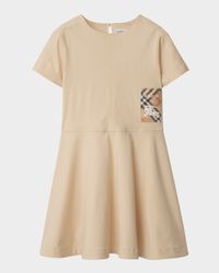 Girl's Riley EKD Logo-Print Dress, Size 3-14