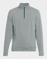 Men's Perth Striped Performance Quarter-Zip Sweater