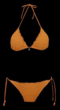 Banana Moon - Ensemble de maillot de bain triangle en dentelle - Taille 42 - Marron