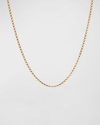 1.7mm Hollow Box Chain Necklace in 18k Gold