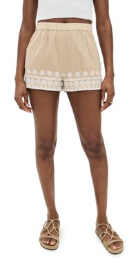 Show Me Your Mumu Hendrix Shorts Latte Capri Shells M