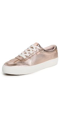 Keds Jump Kick T-Toe Metallic Leather Sneakers Rose Gold 6.5