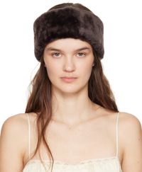 Chloé Brown Shearling Headband