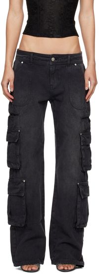 GUIZIO Pantalon cargo Hayes noir