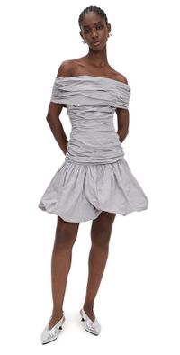 ROTATE Off Shoulder Mini Dress Alloy (Light Grey) 42