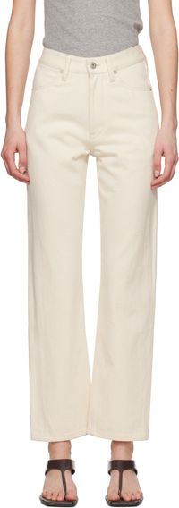 Jil Sander Jean ajusté blanc cassé